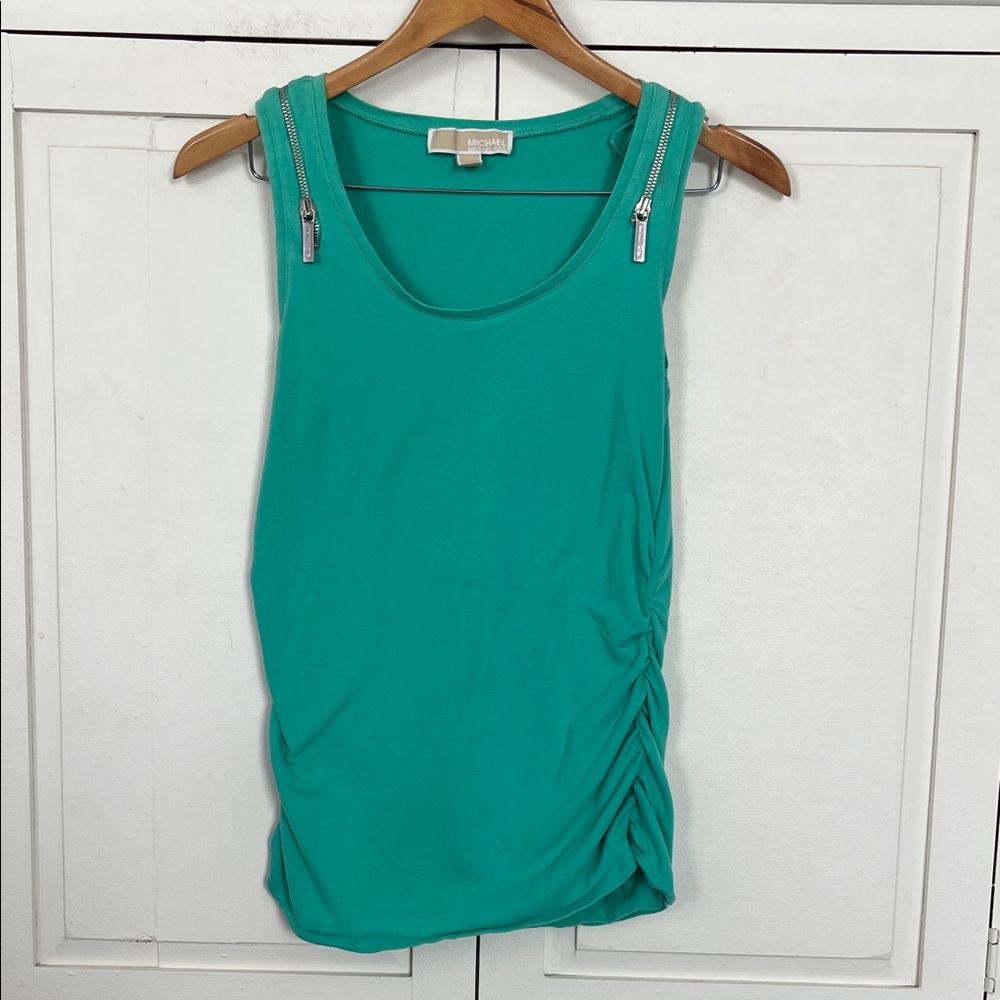 Michael Kors Tank Top Small Ruched zipper